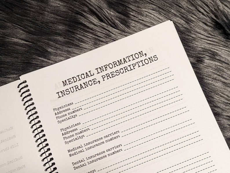 In Case I Go Missing Emergency Notebook Physical Spiral-Bound Laminated Important Private Sensitive Information True Crime image 4