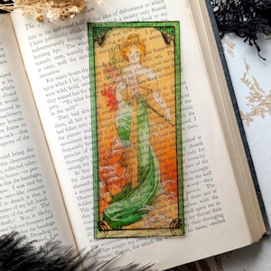 Clear Bookmark Alphonse Maria Mucha Spring 1900 French Art Nouveau Gift Dark Academia Handmade Artist Book Reader Gift