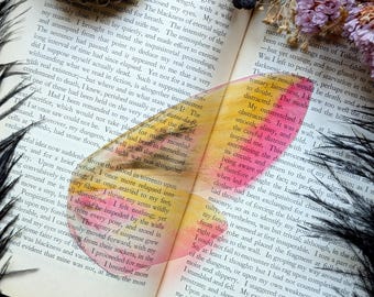 Clear Bookmark Male Elephant Hawk Moth Ventral View Butterfly Wing Insect Bug Handmade Art Book Reader Lover Gift Handmade Artist
