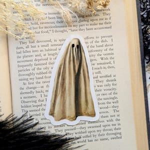 Vinyl Waterproof Sticker Hydroflask Water Bottle Laptop Realistic Sheet Ghost Goth Gothic Horror Halloween Witch Witchcraft