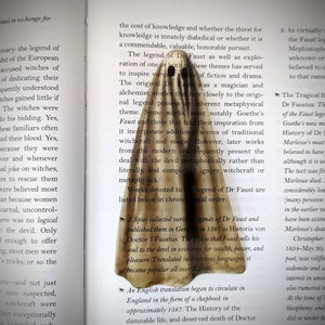 Clear Bookmark Realistic Sheet Ghost Ghoul Haunted Goth Gothic Halloween Horror Creepy Oddities Unique Dark Weird image 2