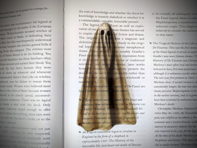 Clear Bookmark Realistic Sheet Ghost Ghoul Haunted Goth Gothic Halloween Horror Creepy Oddities Unique Dark Weird image 2