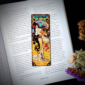 Clear Bookmark Alphonse Maria Mucha Amethyst II French Art Nouveau Gift