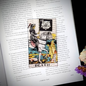Marcapáginas transparente Muerte Carta del Tarot Bruja Brujería Ocultismo Gótico Halloween Horror Escalofriante Rarezas