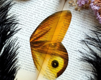 Clear Bookmark Vintage Illustration Silky Owl Butterfly Moth Wing Insect Bug Handmade Art Book Reader Lover Gift Handmade Artist