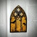 Clear Bookmark Yellow Cathedral Church Window Night Scene Bats Flying ...