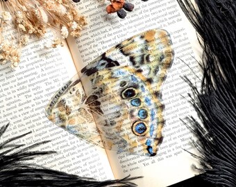 Clear Bookmark Painted Lady Underside Moth Butterfly Wing Insect Bug South American Handmade Book Reader Lover Gift