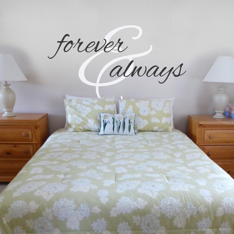 Forever & Always Wall Decal Romantic Wall Decal Bedroom Etsy