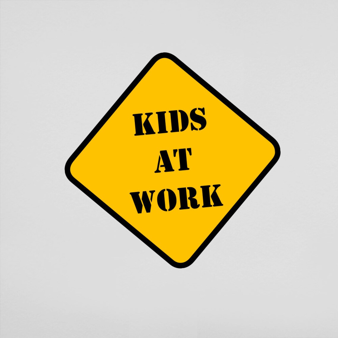 Kids at Work Wall Decal Kids Wall Decal Printed Vinyl Decal Wall Decal ...
