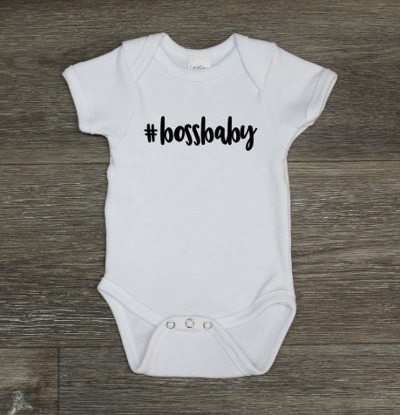 Boss Baby Bodysuit Creeper Baby Shower Gift Newborn Gift Newborn Clothing Baby Vinyl Body Suit Creeper #bossbaby