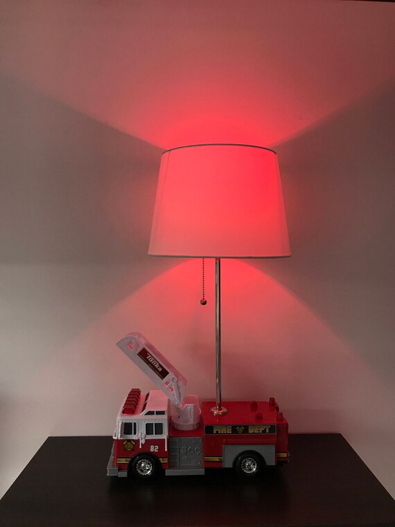 Fire Truck Lamp Kids Room Night Light Image 0