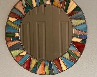 Mirror - Stained Glass Desert color themed