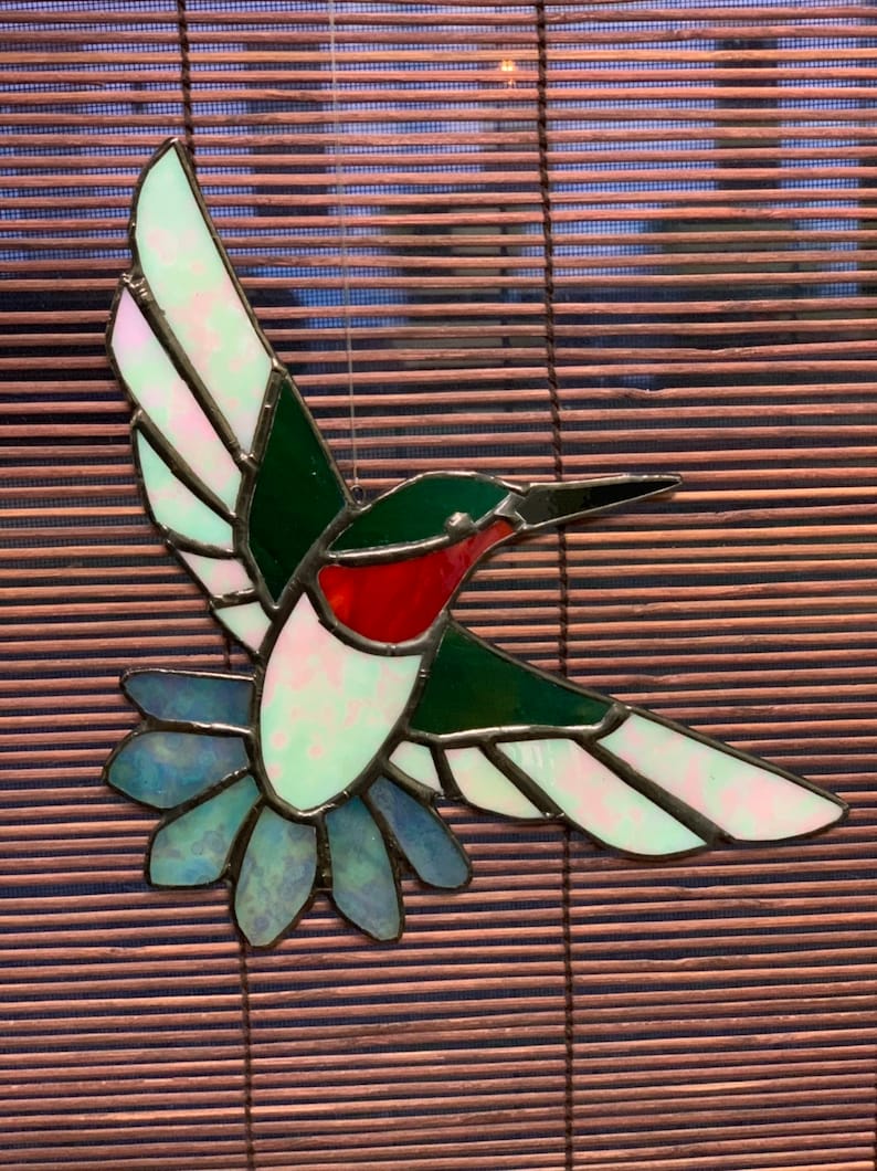 Stained Glass Hummingbird Etsy