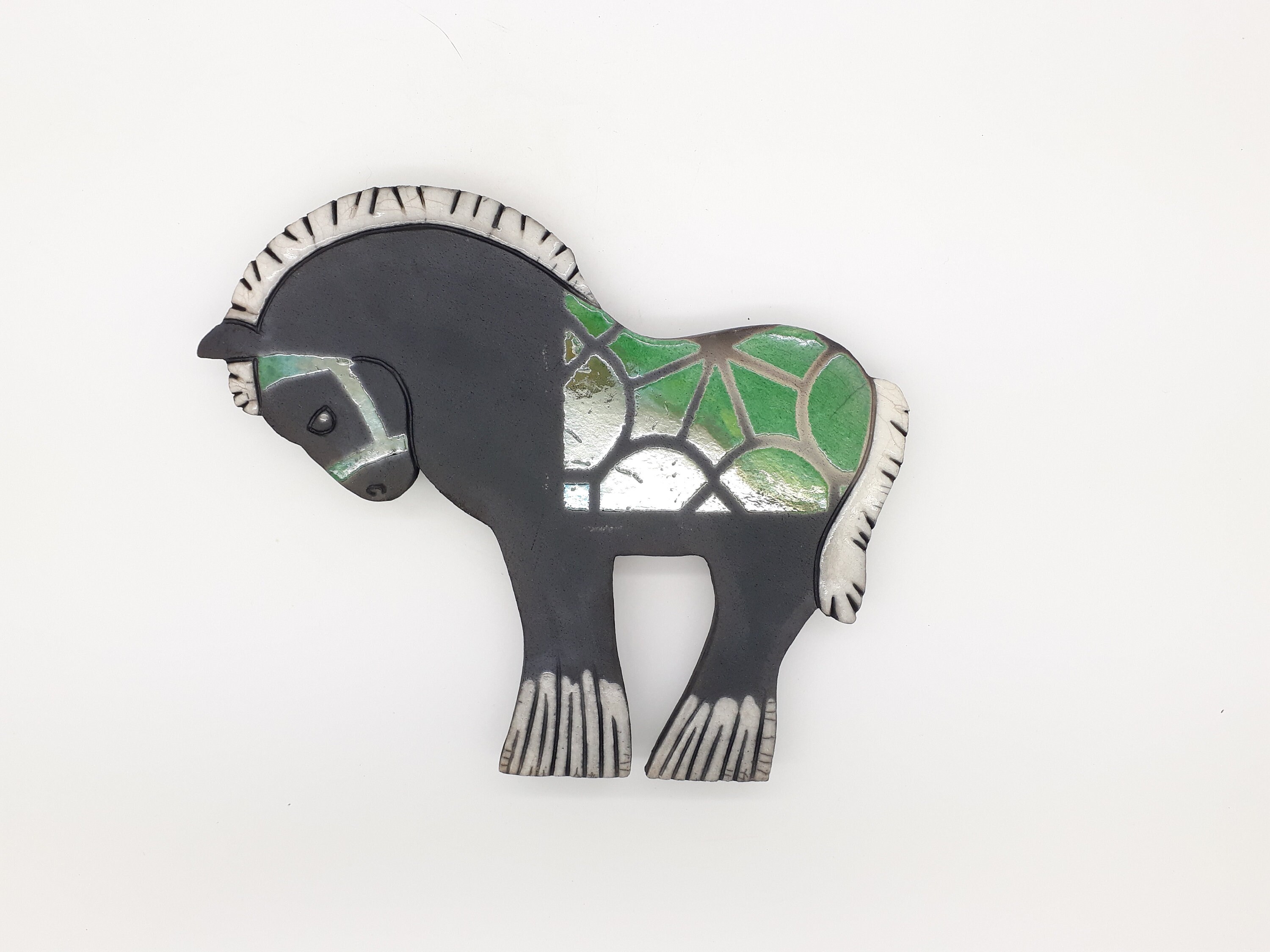 Plaque Murale Cheval Raku