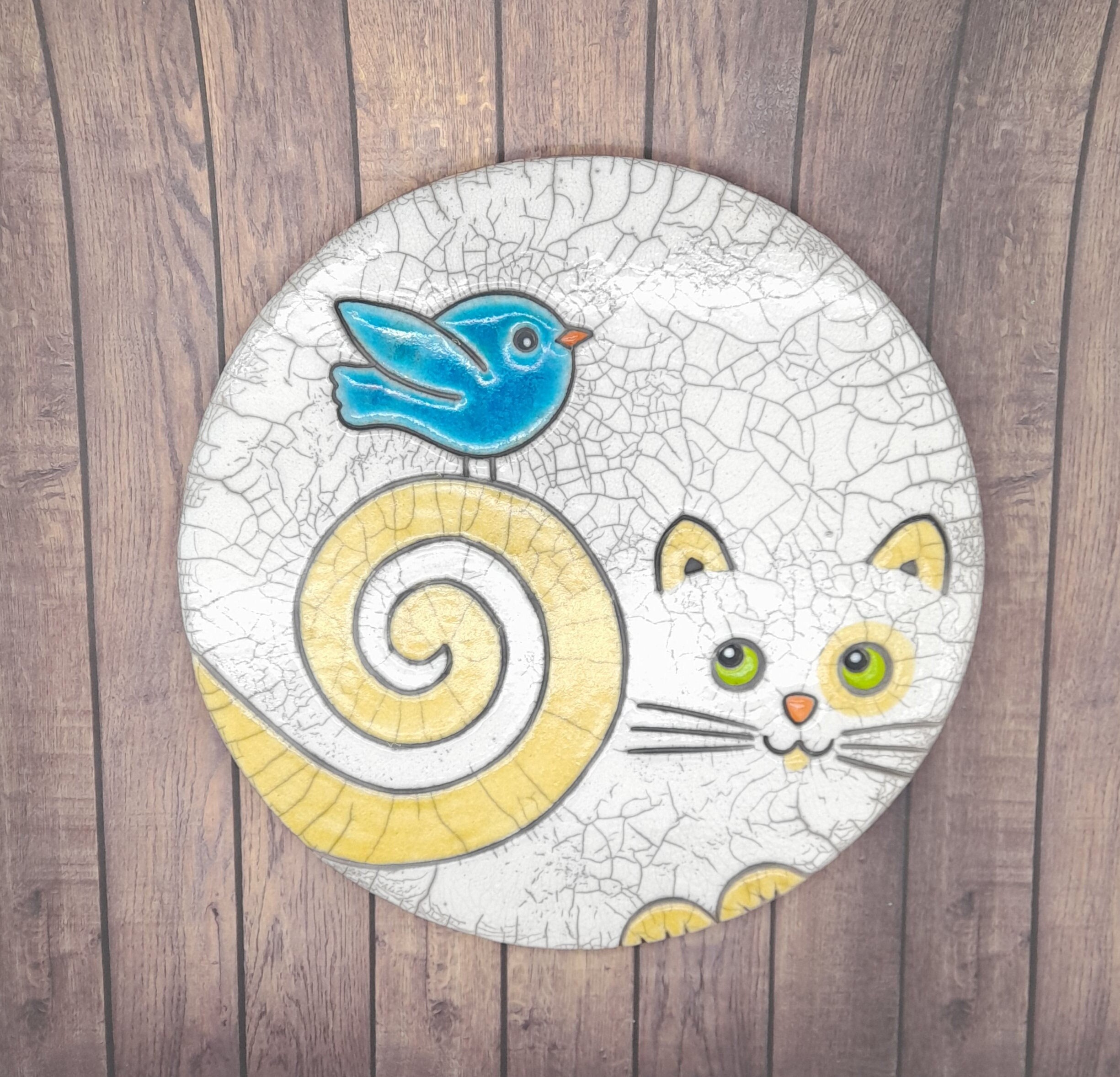 Dessous de Plat Chat et Oiseau Raku