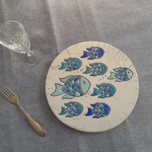 Anciens Dessous De Plats Céramique Bordeaux - Vintage Déco Cuisine