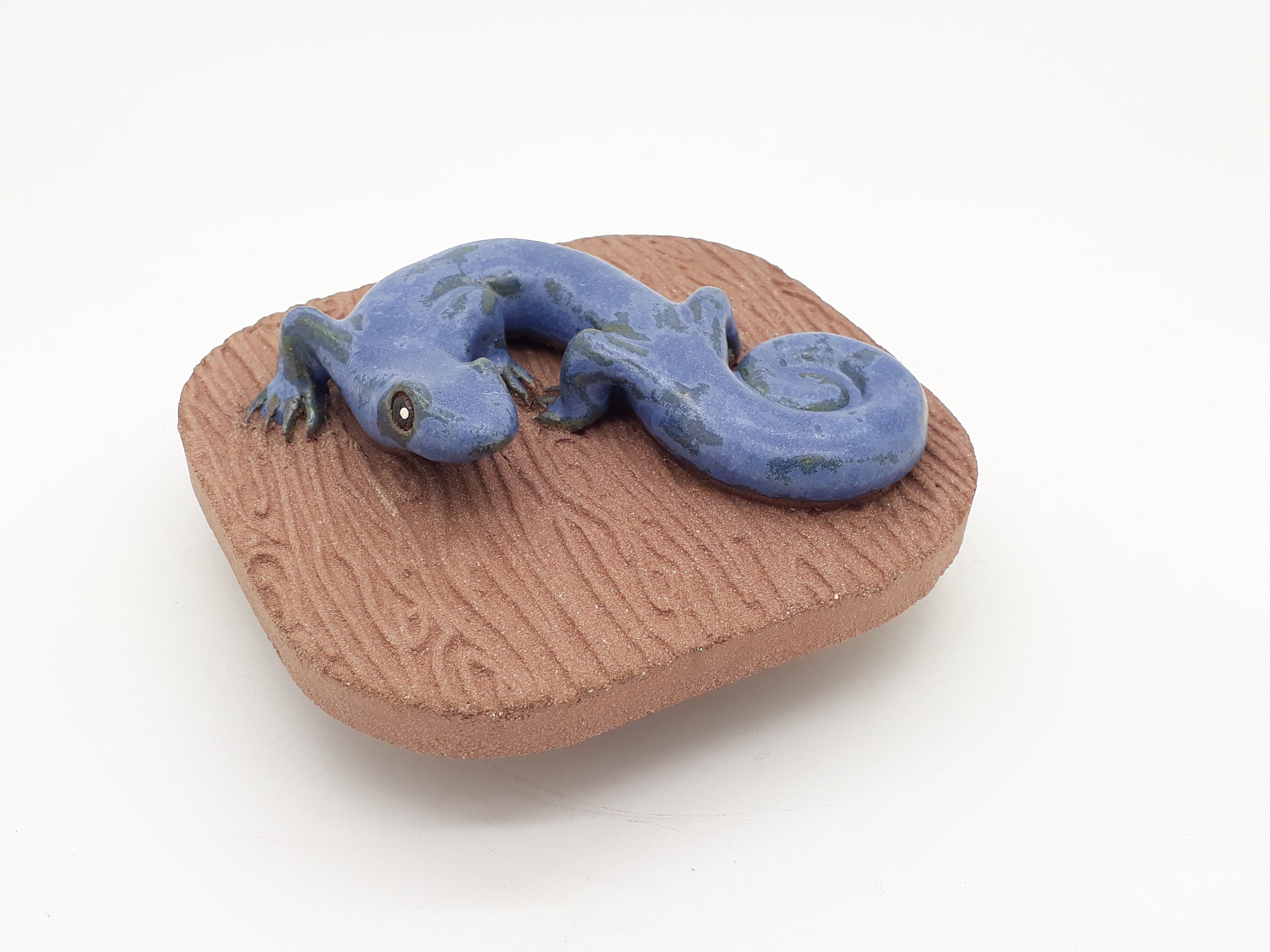 Plaque Murale Lézard Bleu