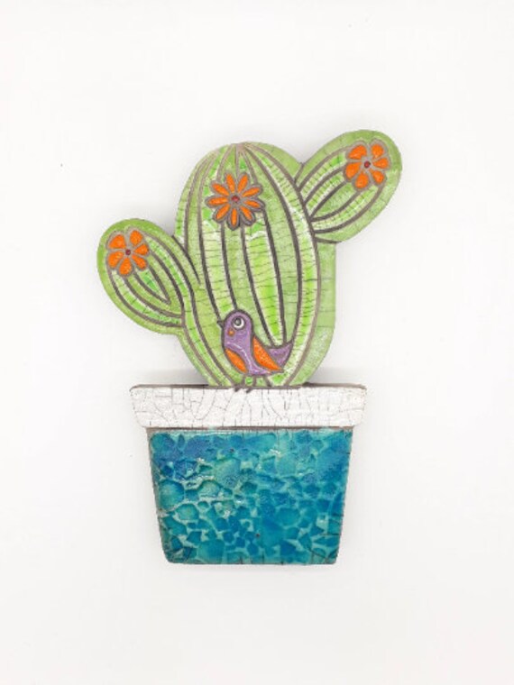 Plaque Murale Cactus Raku
