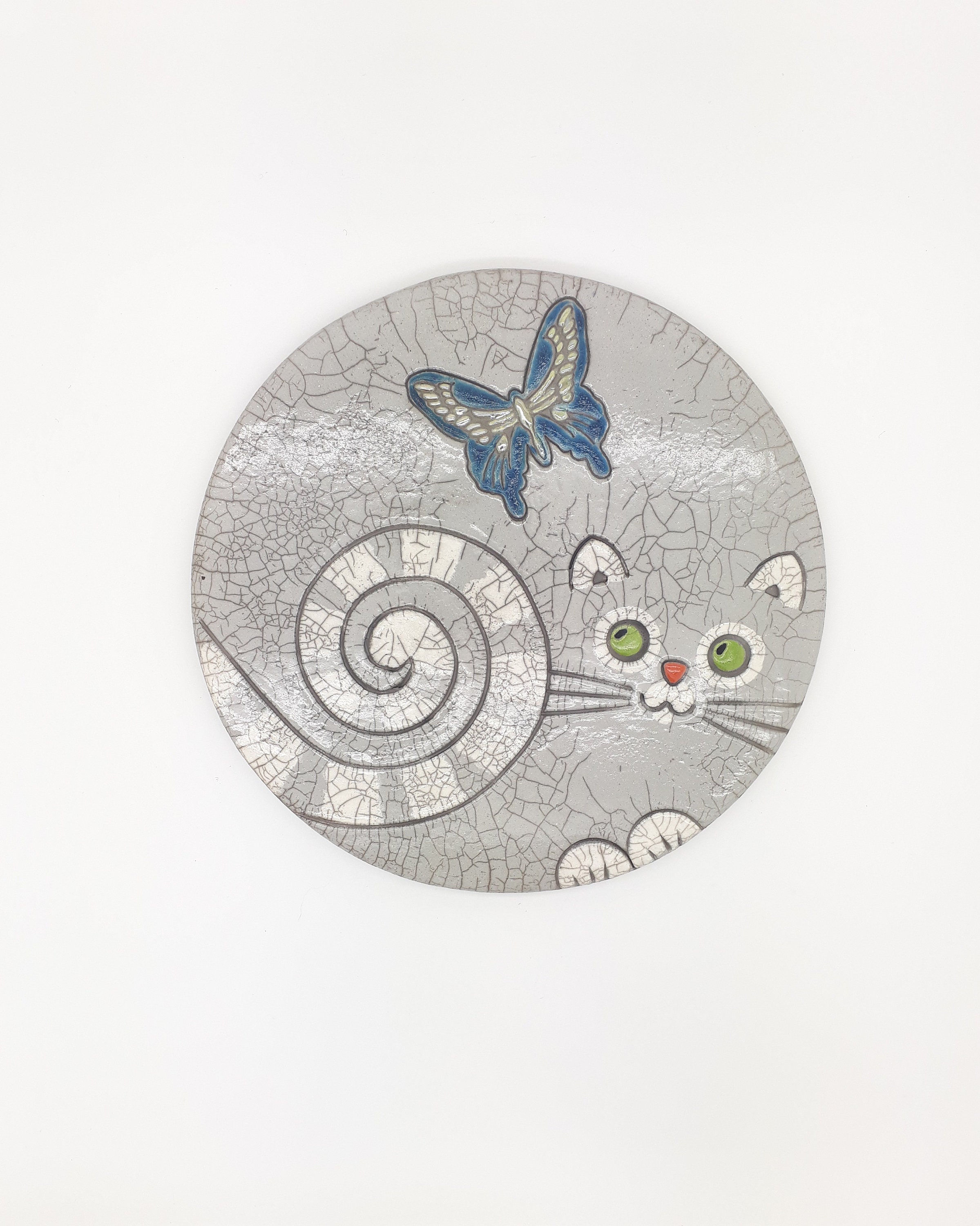Dessous de Plat Chat et Papillon Raku