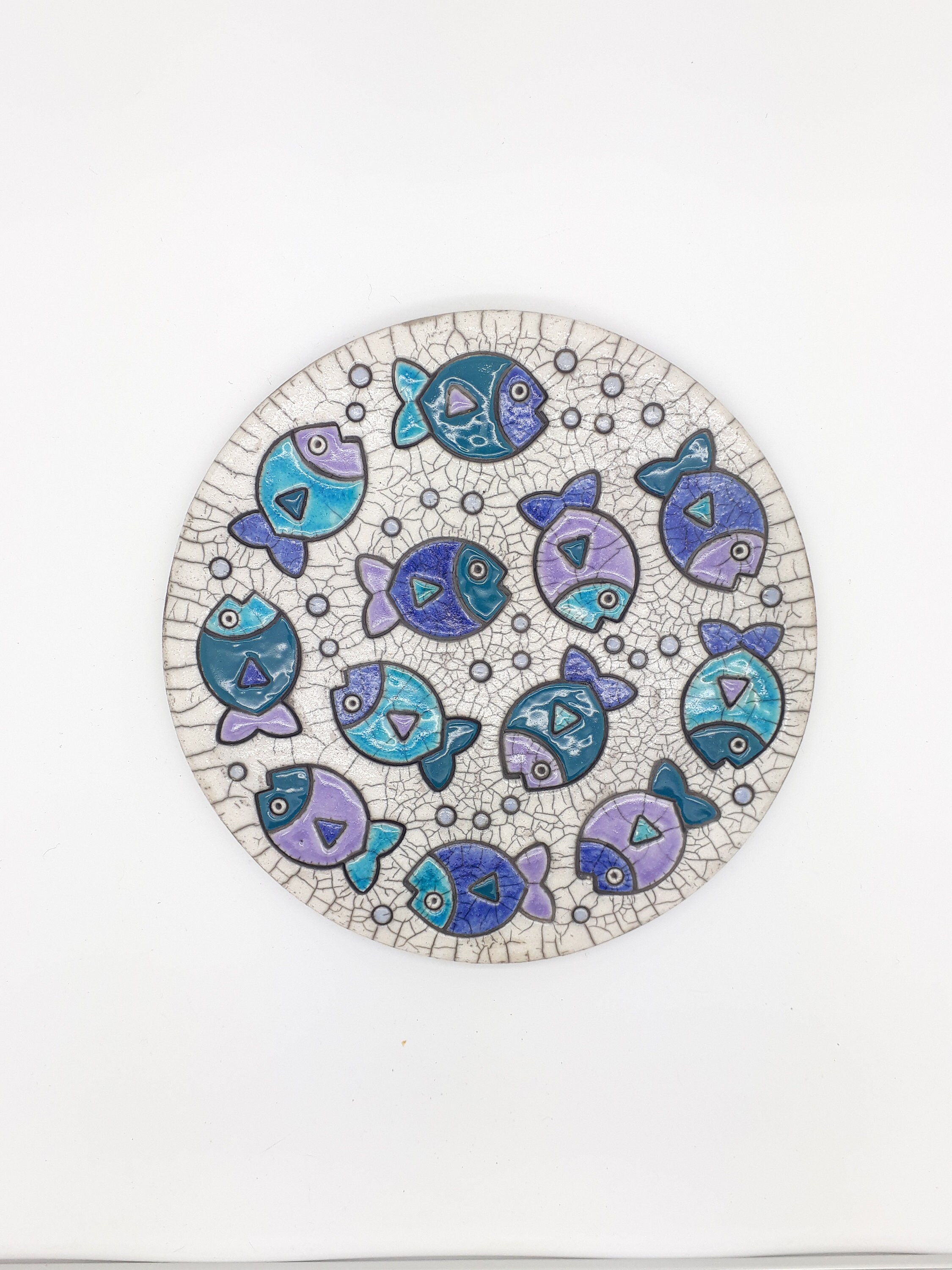 Dessous de Plat Poissons Céramique Raku