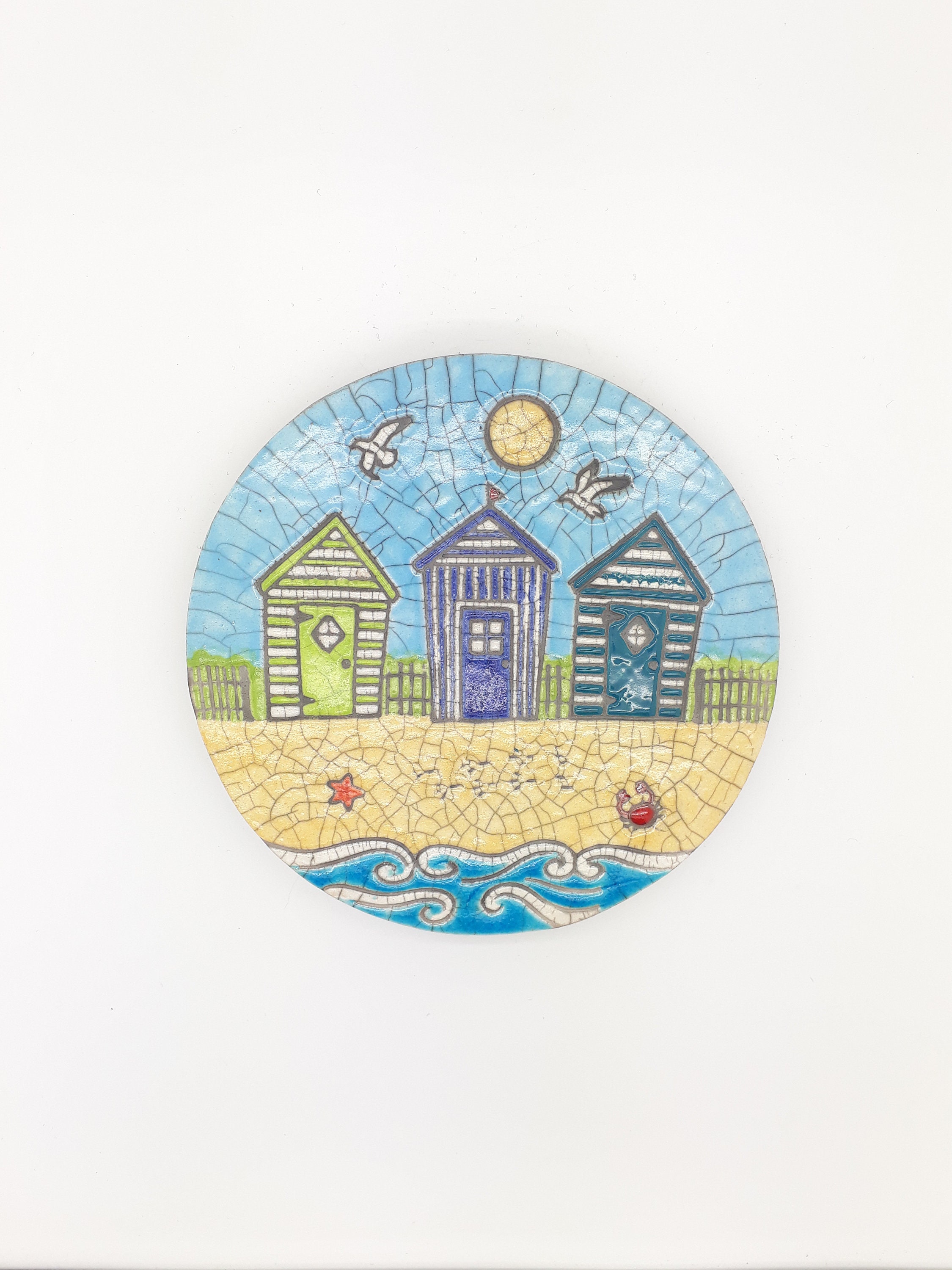 Tableau Raku Cabanes de Plage