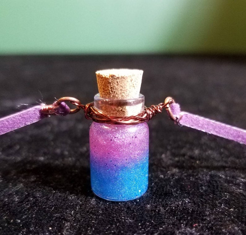 Potion Bottle Necklace Pink, Purple & Blue - Etsy