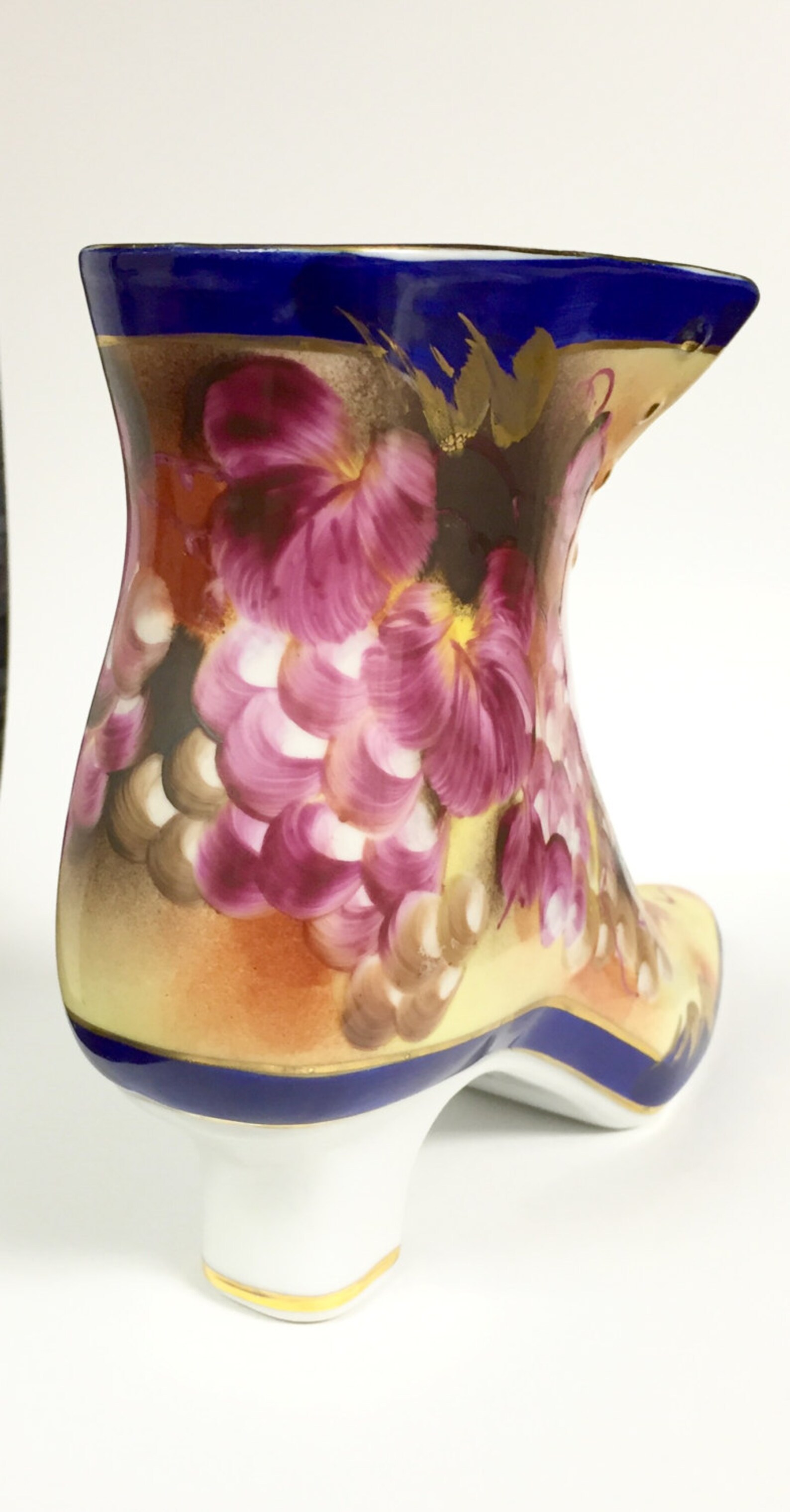 Limoges Handpainted Vintage Boot Vase Made in China and Etsy