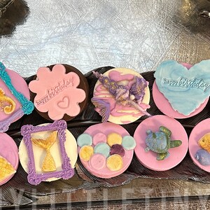 Fondant Mermaid Tail Cake Topper,Under the Sea Mermaid scales,cupcake topper,Beach wedding,Birthday cake,Oreo cookie topper,cakesicle topper