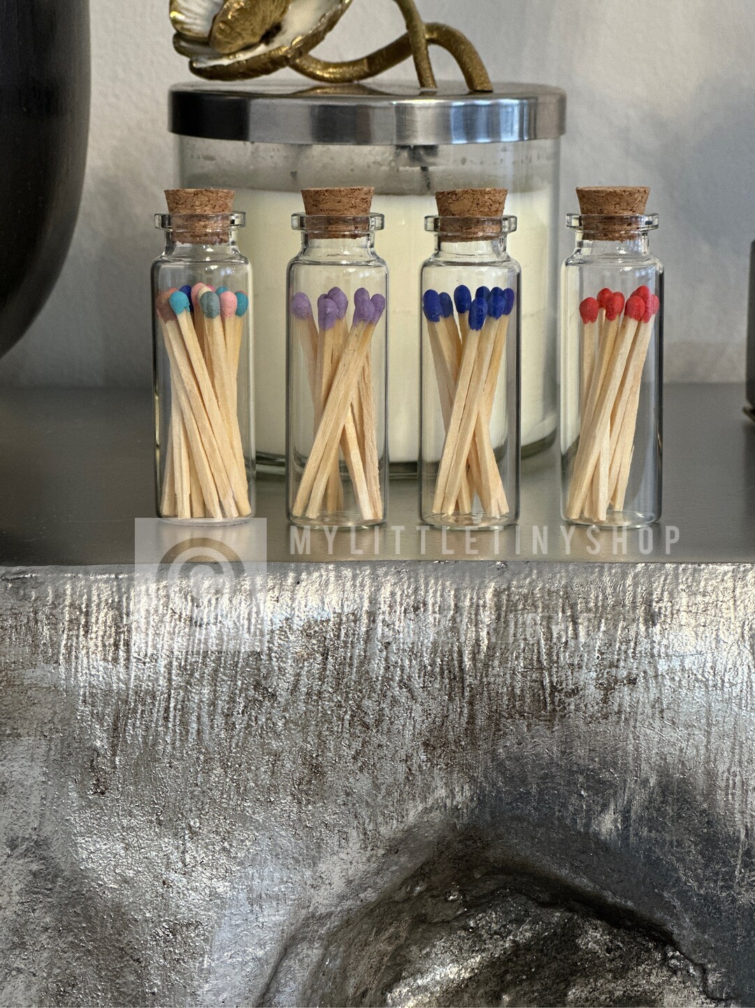 MATCH JARS Matchstick Jar Strike on Bottle Glass Vial Etsy