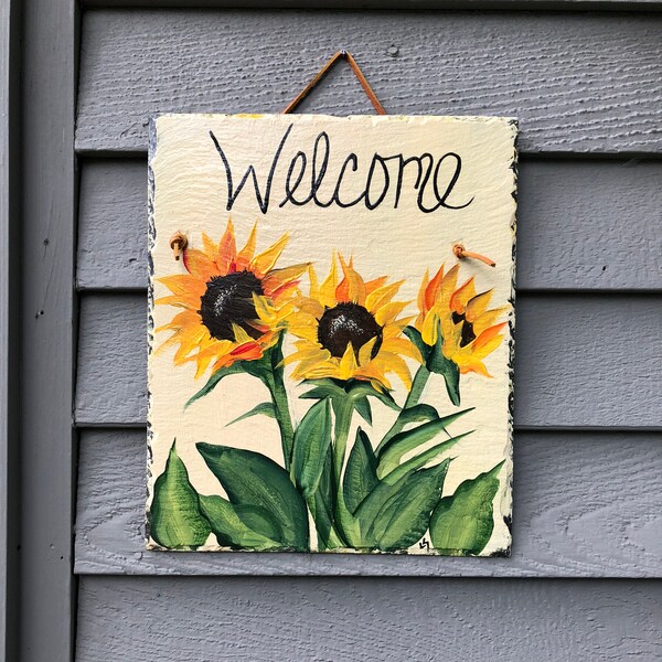 Slate Welcome Sign - Etsy