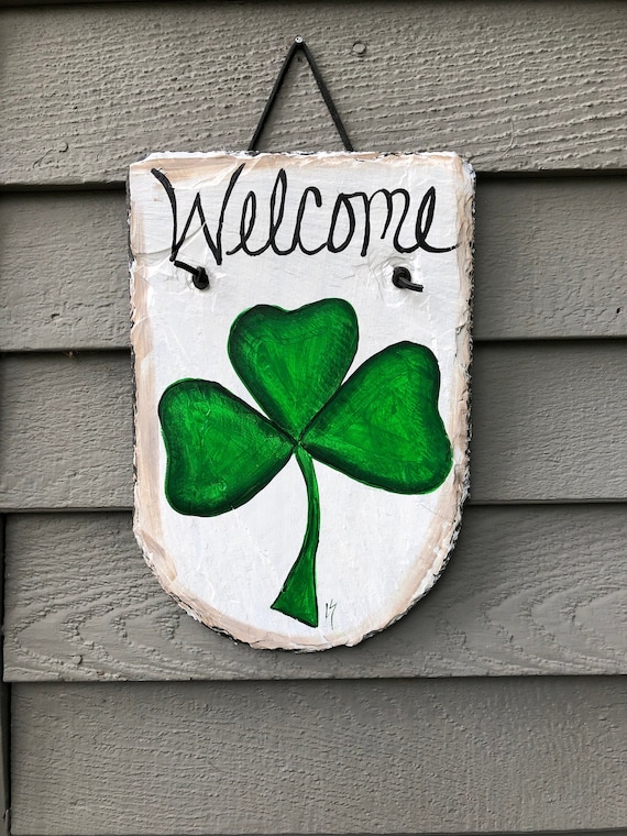 Hand Painted Irish Slate sign, Irish Sign, Irish welcome sign, Welcome plaque, Irish decor, St. Patricks Day decor, painted slate