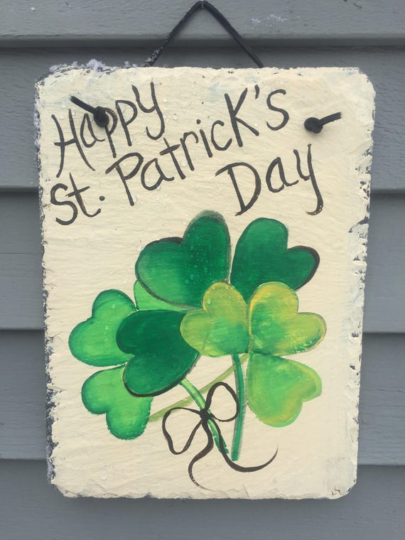 Irish Slate Sign St Patrick S Day Slate Door Hanger St Etsy