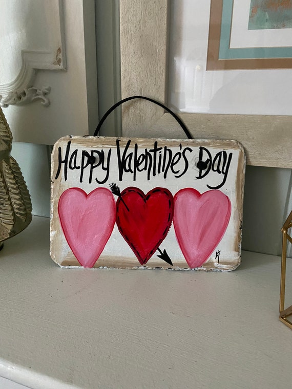 Painted Happy Valentine's Day Slate