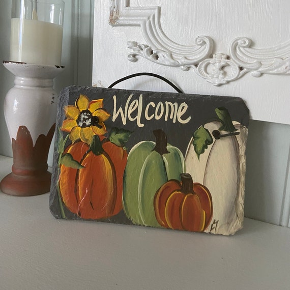 Painted slate sign