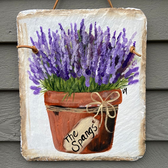 Mothers Day garden gift, Slate Garden sign, door decor, Spring decor, Floral welcome plaque, door hanger, Mothers Day gift