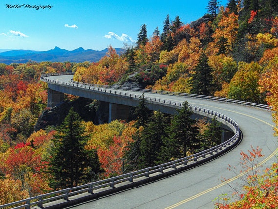 Linn Cove Viaduct Blue Ridge Parkway NC: Blue Ridge Etsy