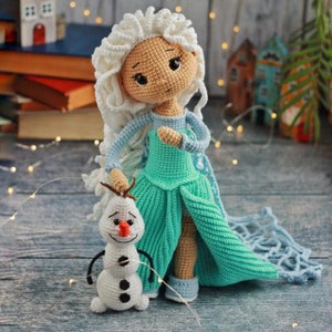 Princess Amigurumi Doll Crochet Pattern - Elsa Doll Crochet Pattern with English PDF Tutorial, Handmade Amigurumi