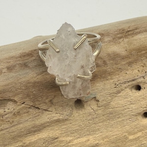 Sterling Silver Quartz Crystal Ring