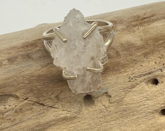Sterling Silver Quartz Crystal Ring