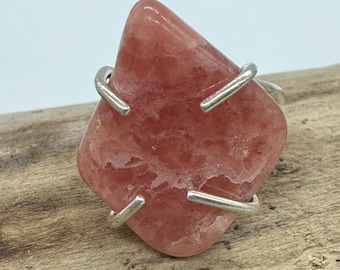 Sterling Silver Rhodochrosite Ring