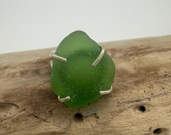 Sterling Silver Sea Glass Ring