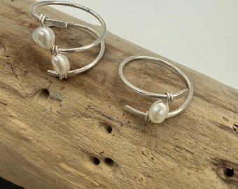 Sterling Silver Pearl Ring
