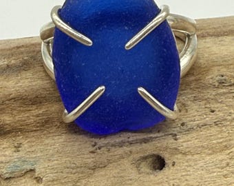 Sterling Silver Sea Glass Ring