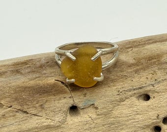 Sterling Silver Sea Glass Ring