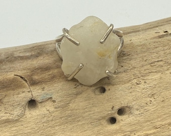 Sterling Silver Quartz Crystal Ring