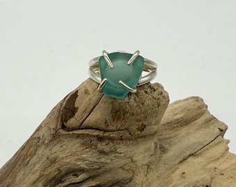 Sterling Silver Sea Glass Ring