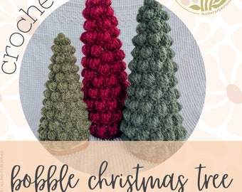 Cozy Bobble Christmas Tree, Crochet Christmas Tree Pattern, Crochet Pattern, Christmas Tree Pattern, Crochet Bobble Tree, Christmas decor