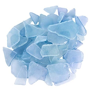 Sea Glass Craft Beach Glass Craft 11 Ounces Pale Blue Sea Glass Decor Sea Glass Vase Filler Sea Glass Crafting Bag of Sea Glass Craft Glass