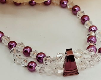 Crystal Pearl Choker Necklace: Victorian Style Bridesmaid Jewelry