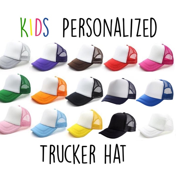 Cappello da camionista personalizzato per bambini Cappello da baseball in rete personalizzato per bambini Cappello sportivo di squadra personalizzato per giovani Cappello estivo in schiuma MESH Snapback per bambini